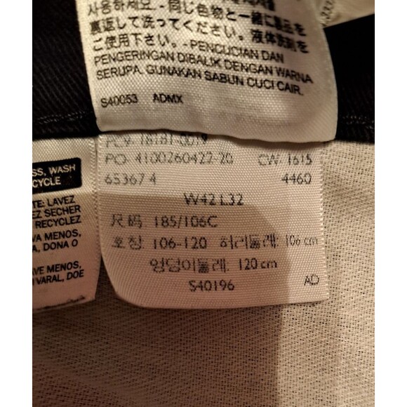 Levi’s 541 Straight Fit Black Stretch Denim Jeans Men’s Size 42x32 - Picture 12 of 15